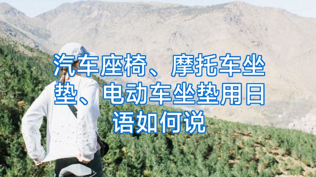 汽车座椅、摩托车坐垫、电动车坐垫用日语如何说