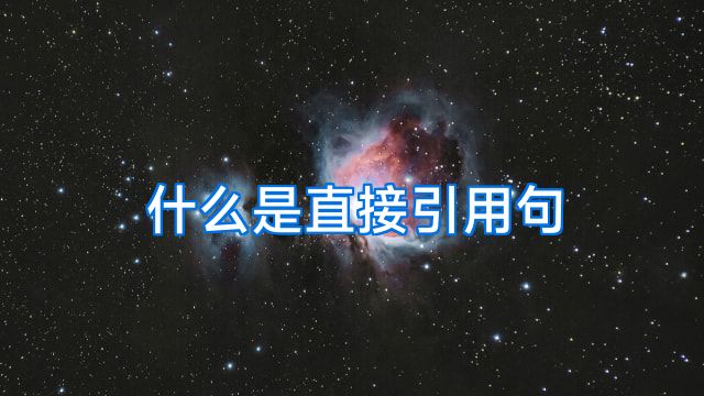 什么是直接引用句