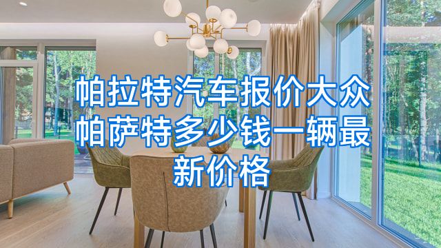 帕拉特汽车报价大众帕萨特多少钱一辆最新价格