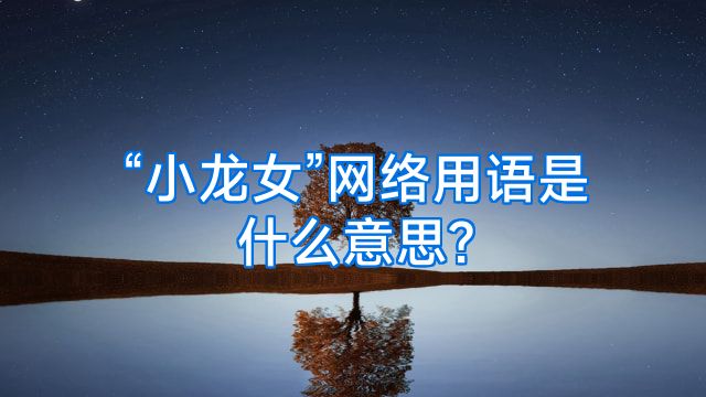 “小龙女”网络用语是什么意思?
