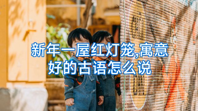 新年一屋红灯笼,寓意好的古语怎么说
