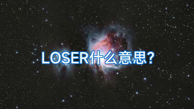 LOSER什么意思?