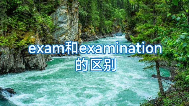 exam和examination的区别