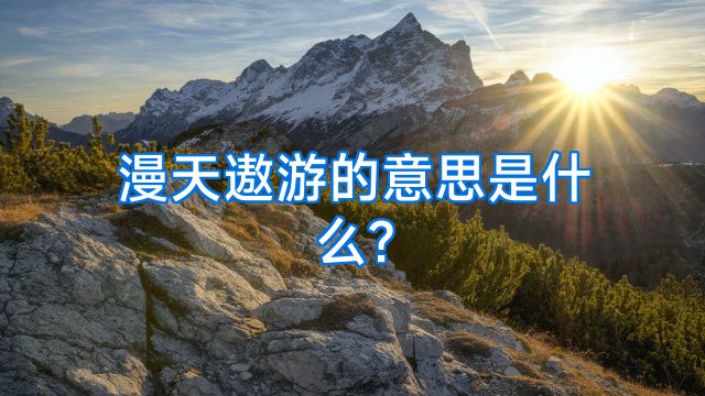 漫天遨游的意思是什么?