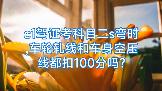 c1驾证考科目二s弯时,车轮轧线和车身空压线都扣100分吗?