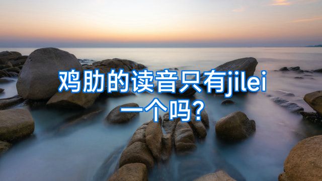 鸡肋的读音只有jilei一个吗?