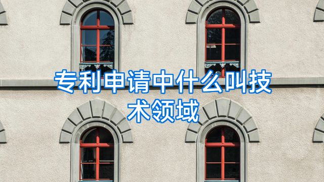 专利申请中什么叫技术领域