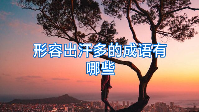 形容出汗多的成语有哪些