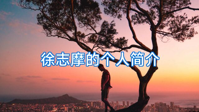徐志摩的个人简介