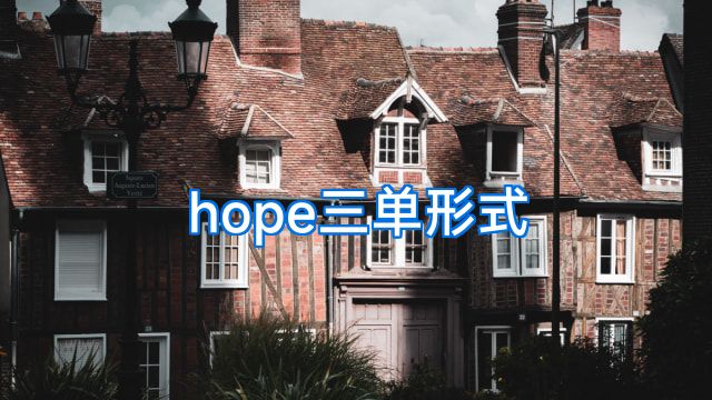 hope三单形式