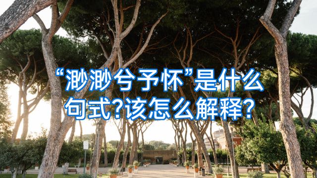 “渺渺兮予怀”是什么句式?该怎么解释?