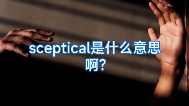 sceptical是什么意思啊?