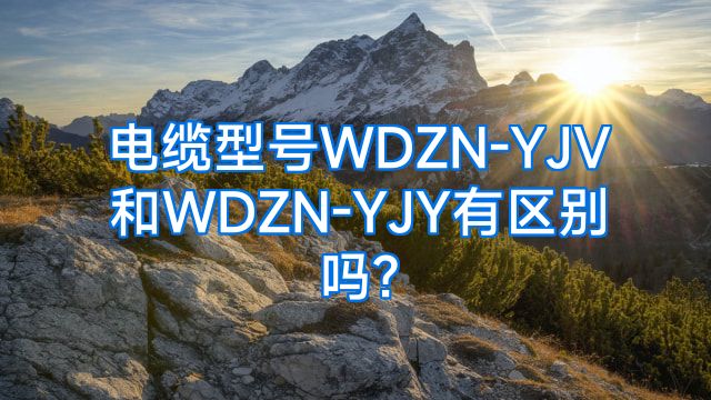 电缆型号WDZN-YJV和WDZN-YJY有区别吗?