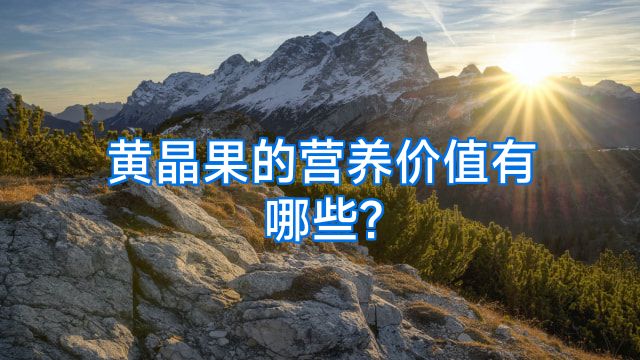 黄晶果的营养价值有哪些?