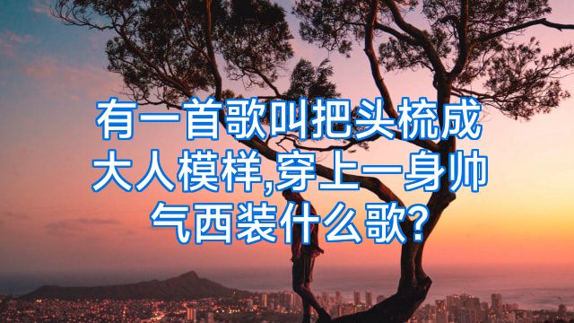 有一首歌叫把头梳成大人模样,穿上一身帅气西装什么歌?
