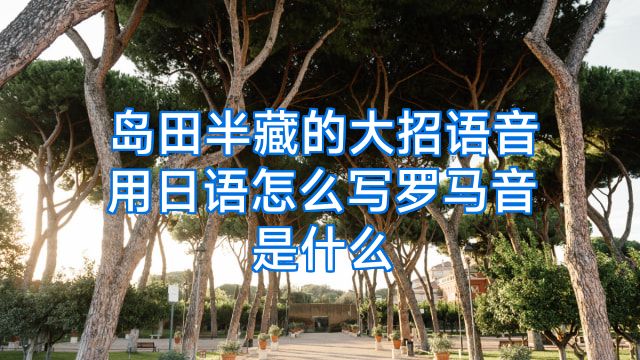 岛田半藏的大招语音用日语怎么写罗马音是什么
