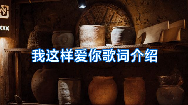 我这样爱你歌词介绍