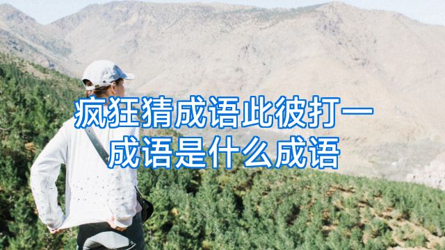 疯狂猜成语此彼打一成语是什么成语
