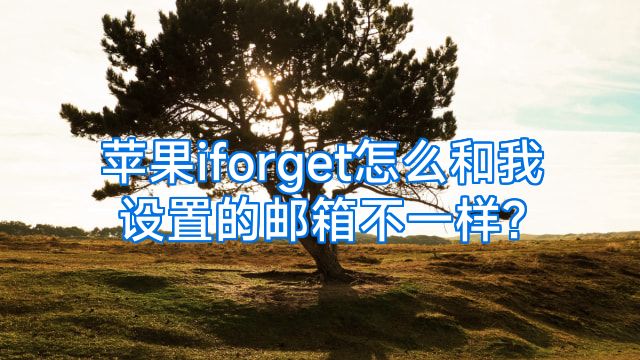 苹果iforget怎么和我设置的邮箱不一样?