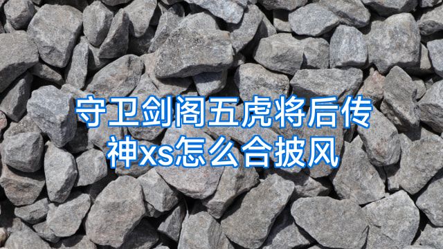 守卫剑阁五虎将后传神xs怎么合披风