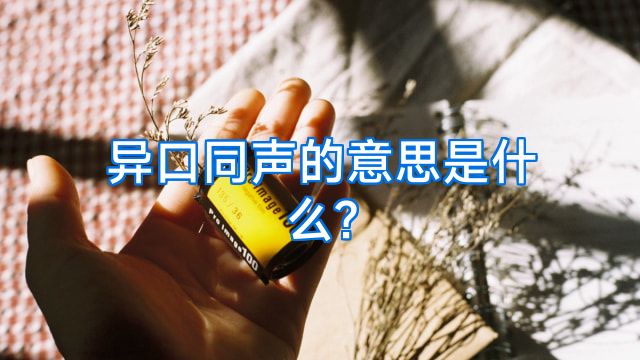 异口同声的意思是什么?