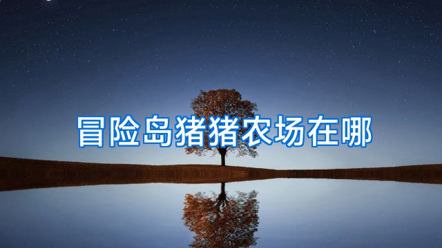 冒险岛猪猪农场在哪