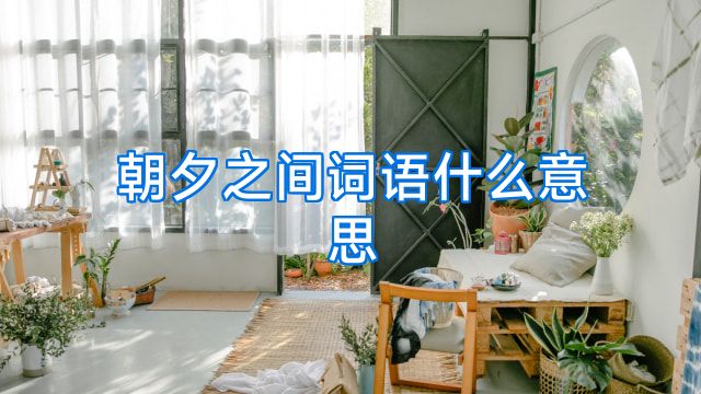 朝夕之间词语什么意思
