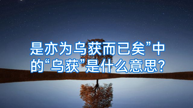 是亦为乌获而已矣”中的“乌获”是什么意思?
