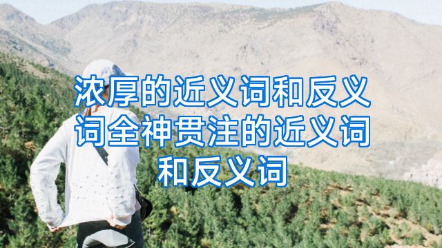浓厚的近义词和反义词全神贯注的近义词和反义词