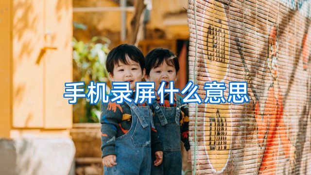 手机录屏什么意思