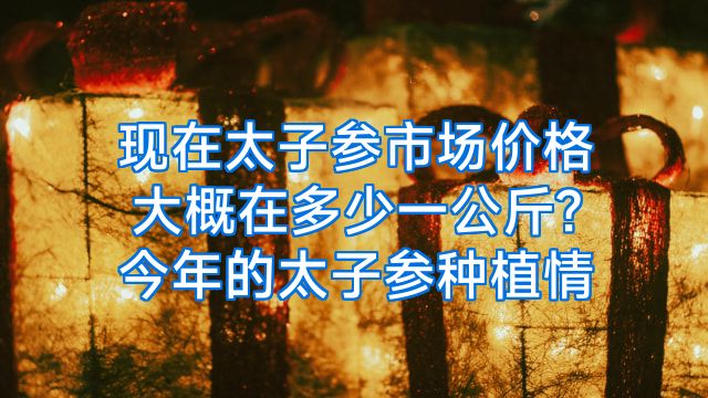 现在太子参市场价格大概在多少一公斤?今年的太子参种植情
