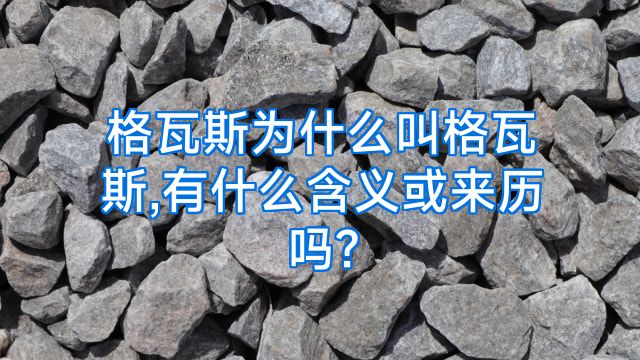 格瓦斯为什么叫格瓦斯,有什么含义或来历吗?