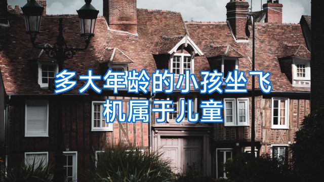 多大年龄的小孩坐飞机属于儿童
