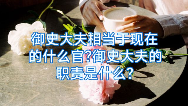 御史大夫相当于现在的什么官?御史大夫的职责是什么?