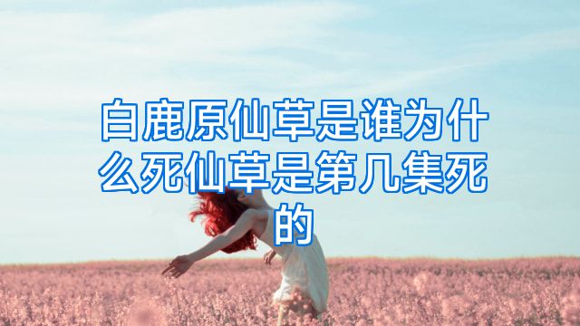 白鹿原仙草是谁为什么死仙草是第几集死的