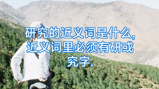 研究的近义词是什么,近义词里必须有研或究字.