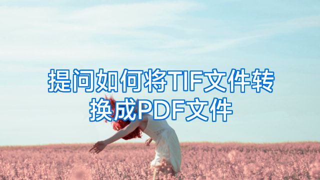 提问如何将TIF文件转换成PDF文件