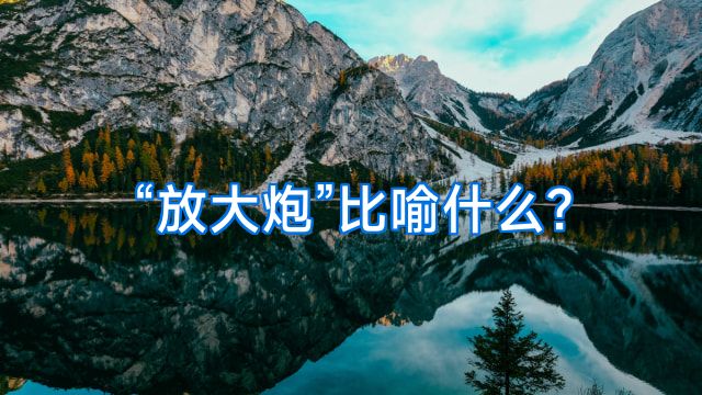 “放大炮”比喻什么?