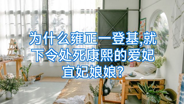 为什么雍正一登基,就下令处死康熙的爱妃宜妃娘娘?