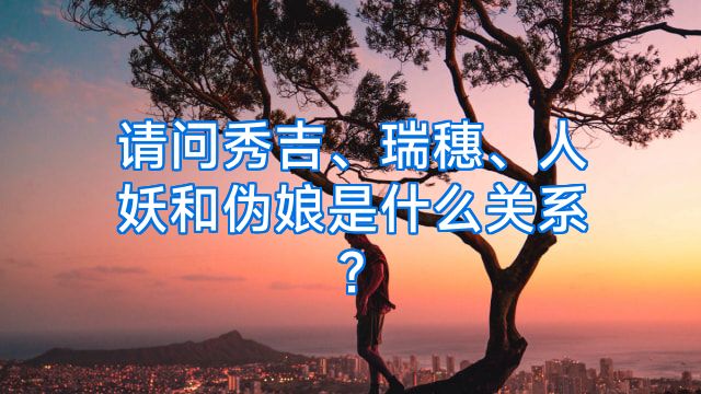 请问秀吉、瑞穗、人妖和伪娘是什么关系?