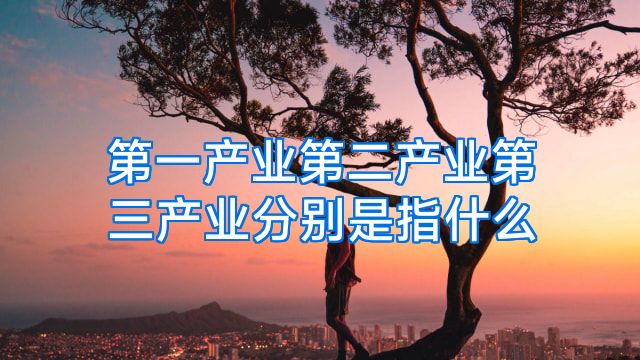 第一产业第二产业第三产业分别是指什么