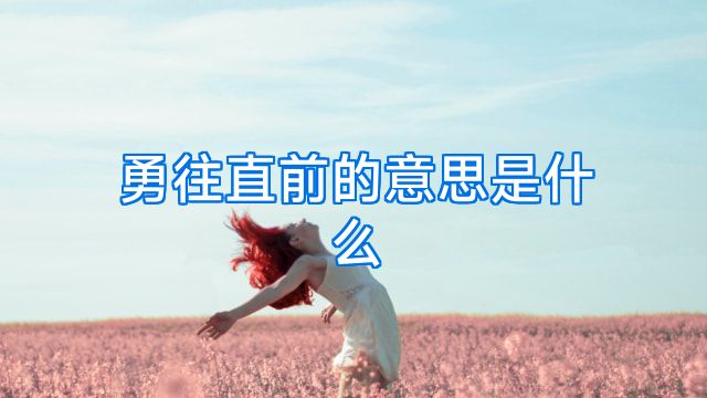 勇往直前的意思是什么