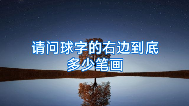 请问球字的右边到底多少笔画