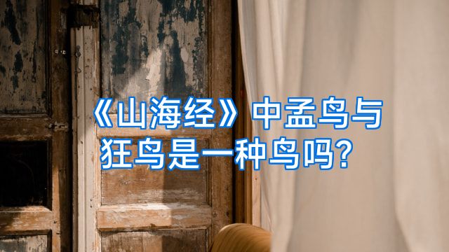 《山海经》中孟鸟与狂鸟是一种鸟吗?