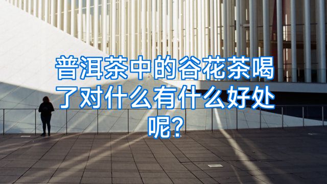 普洱茶中的谷花茶喝了对什么有什么好处呢?