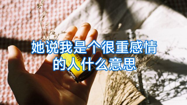 她说我是个很重感情的人什么意思