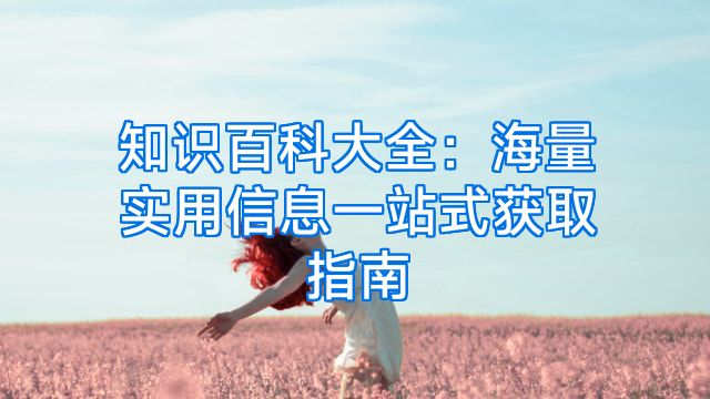 知识百科大全：海量实用信息一站式获取指南